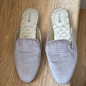 Birdies Women's Cream Textured Mules